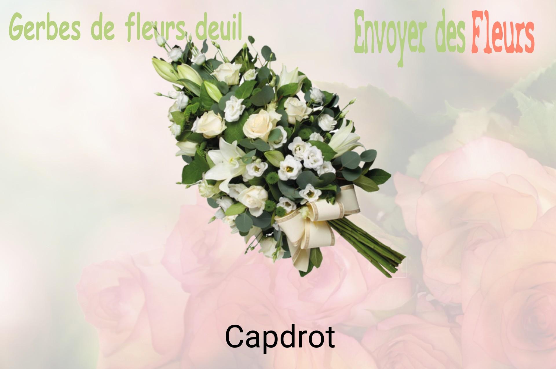 Gerbe de fleurs de deuil livrée à Capdrot